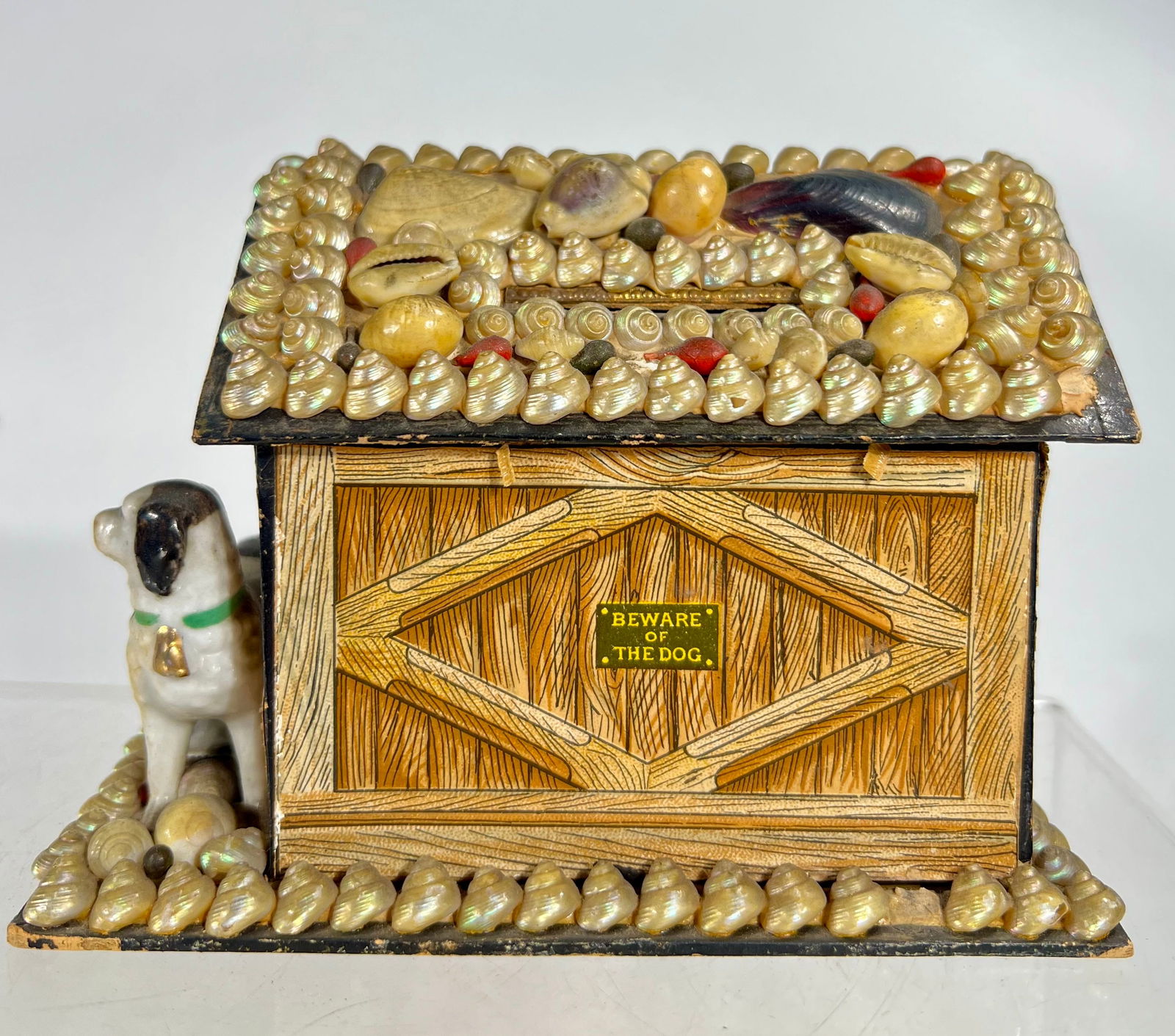 Cardboard with Shells Doghouse Still Bank (1 of 4)