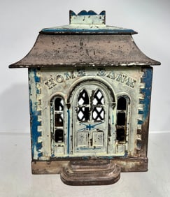 Home Bank- Cast Iron - Very Scarce