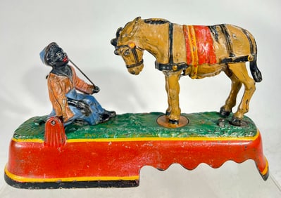 I spice a Mule - Bench Version Cast Iron Mechanical Bank