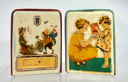 Two Tin Registering Banks