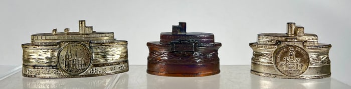 Three Silver/Copper Lead Riverboats