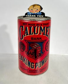 Calumet Tin/ Cardboard Mechanical Bank