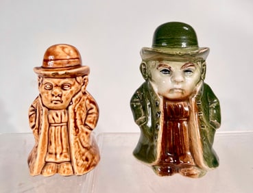 Two Ceramic Banks Young Men Hands in Pocket