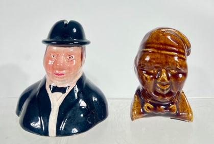 Two Ceramic Bust Banks