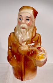 Santa with Basket of Toys Ceramic Bank