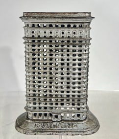Flat Iron Cast Iron Bank - Second Longest