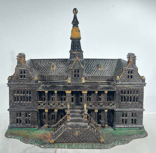 The Palace Cast Iron Still Bank: Ives, Blakeslee Company Bridgeport, CT 1890 - 8 1/4" W x 5" D