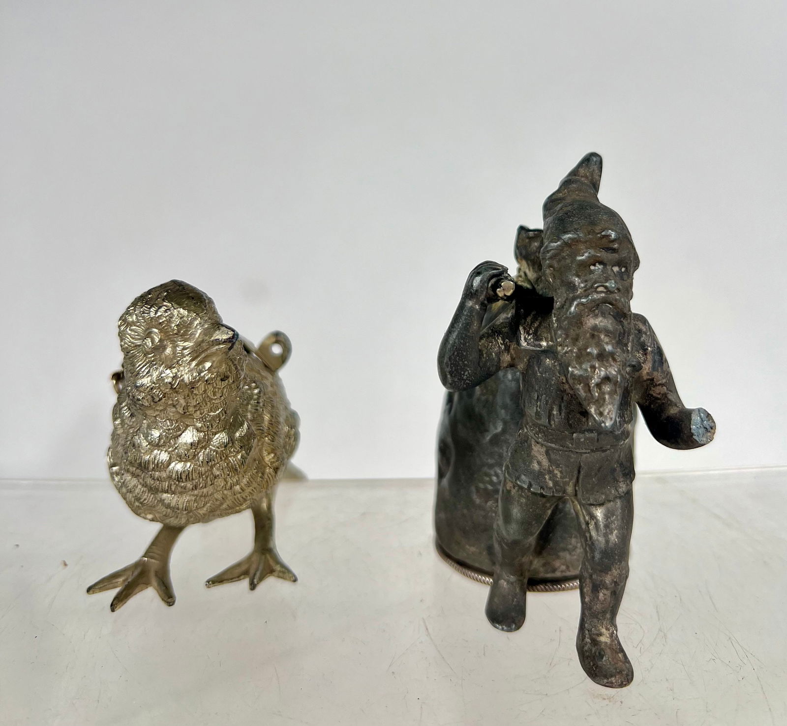 Two Silvered Lead Still Banks (1 of 3)