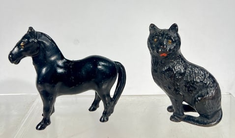 Cat/Horse Cast Iron Banks