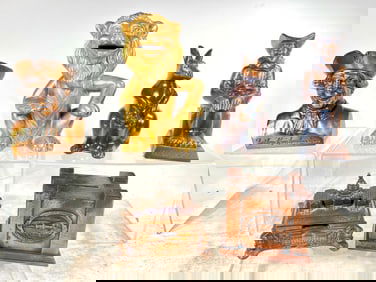 Six Assorted Alloy Banks