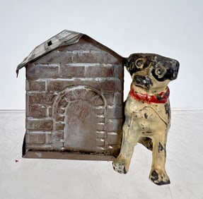 Spelter Spaniel by Tin Dog House Still Bank