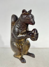 Squirrel with Nut Cast Iron Bank