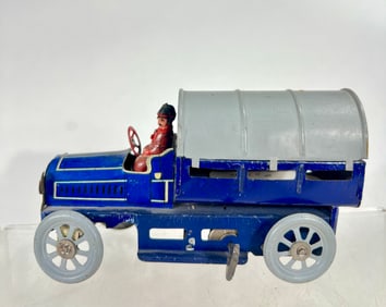 Windup Tin Truck with Canopy Root
