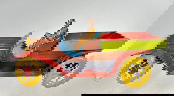 Windup Tin - Flatbed Truck: European 1925 - 8"L