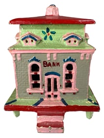 Whimsical Folk Art Home Bank
