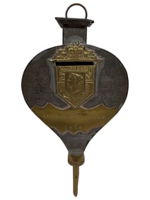 Tin and Brass Bellows Still Bank