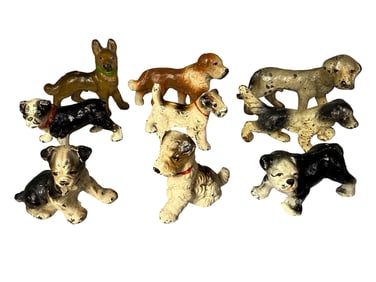 Nine Dog Paperweights
