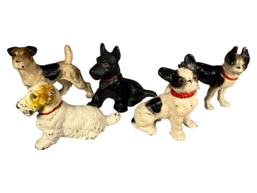 Five Dog Paperweights