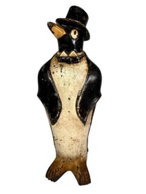 Penguin with Top Hat Doorstop
