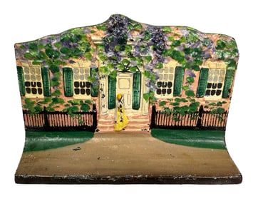 House with Woman Doorstop