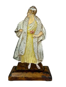 Art Deco Woman with Fur Coat Doorstop