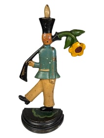 Soldier with Rifle & Flower Doorstop - Rare