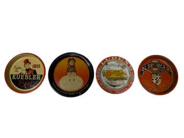 Four Tin Tip Trays