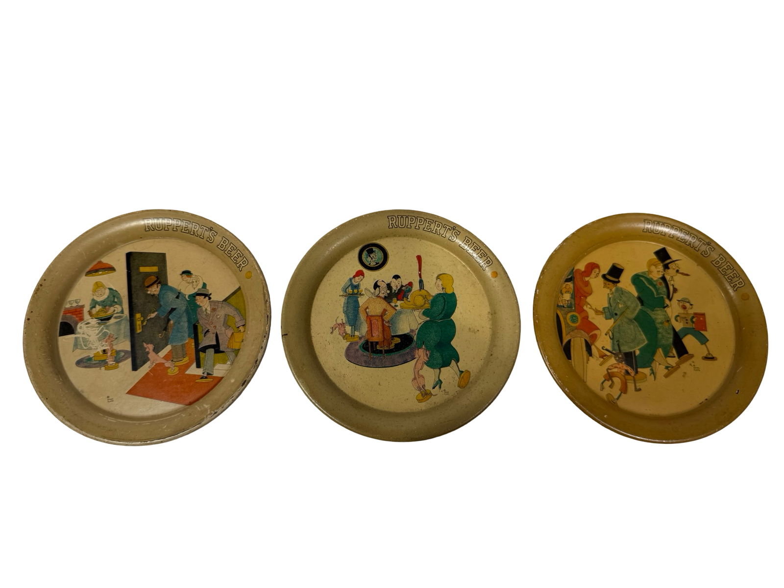 Three Ruppert's Beer Tip Trays (1 of 7)