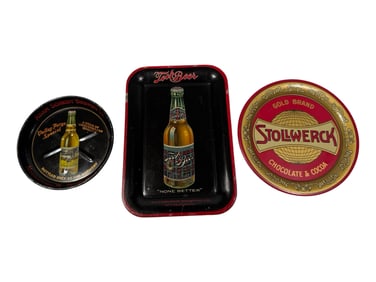 Three Tin Tip Trays