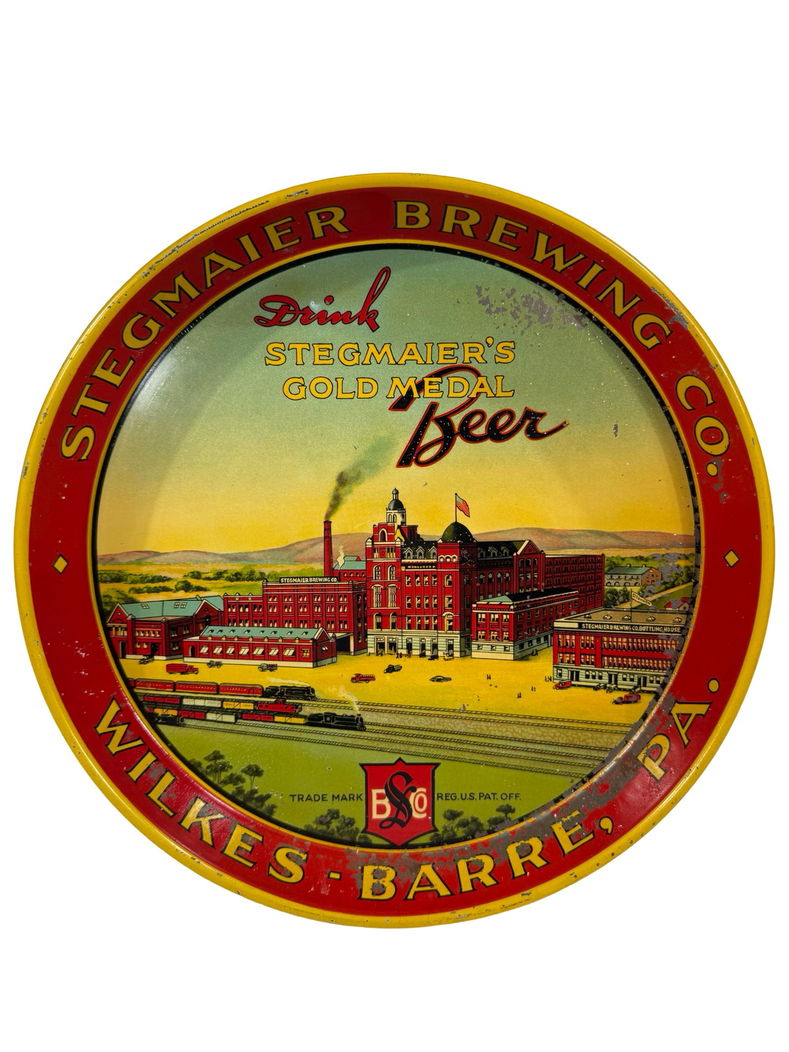 Stegmaier Brewing Co. Tin Serving Tray (1 of 2)