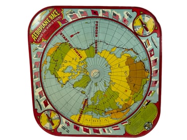 Aeroplane Race Board with Checkerboard on Reverse