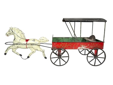Unusual Covered Depot Wagon