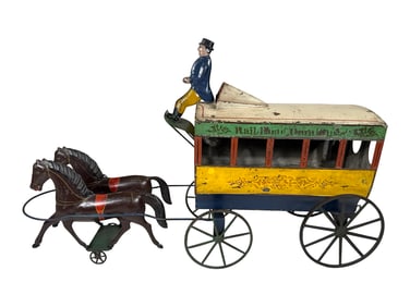 Large Tin Railroad Omnibus