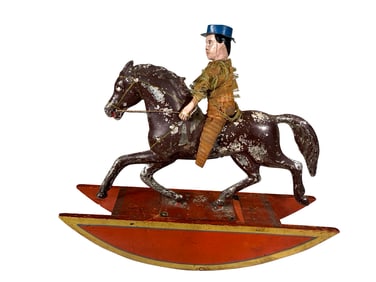 Rare Mechanical Rocking Equestrian