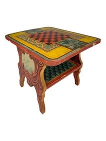 Unusual Checker Board Hutch Table