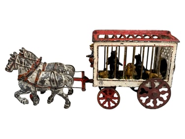 Rare Circus Menagerie Wagon Iron Toy