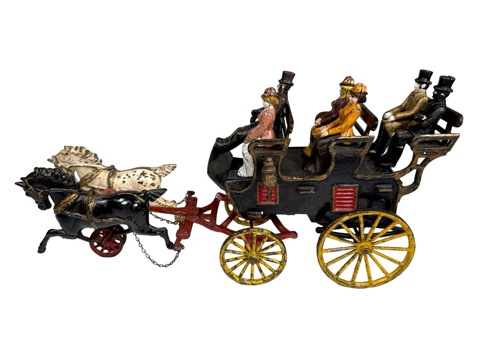 Fancy Three Seat Brake Carriage Iron Toy (1 of 14)