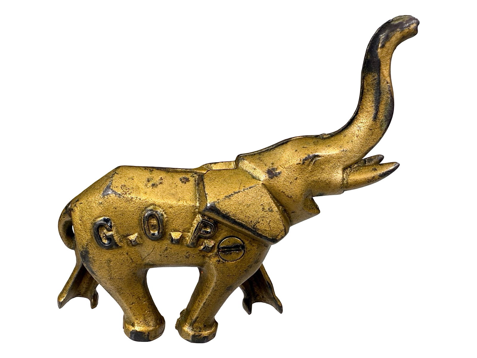 G. O. P. Elephant Iron Bank: Arcade Mfg. Company. Freeport, IL - 1930's.