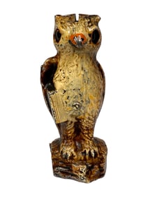 Owl Slot in Head - Cast Iron Mechanical Bank
