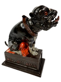 Bulldog Red Blanket - Cast Iron Mechanical Bank