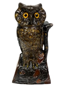 Yellow Owls Turns Head - Cast Iron Mechanical Bank