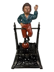 Boy on Trapeze - Cast Iron Mechanical Bank
