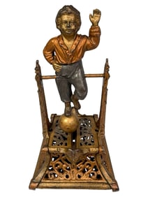 Boy on Trapeze - Cast Iron Mechanical Bank