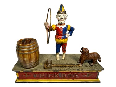 Trick Dog - Six Part Base - Cast Iron Mechanical Bank