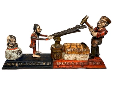 Breadwinner - Cast Iron Mechanical Bank
