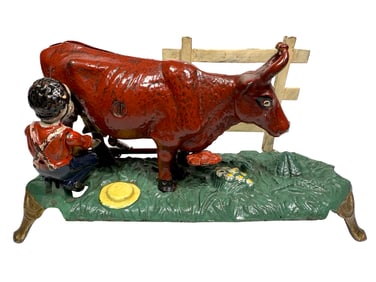 Milking Cow - Cast Iron Mechanical Bank