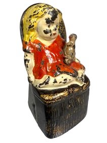 Girl in Victorian Chair - Cast Iron Mechanical Bank