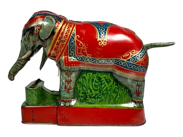 Royal Trick Elephant - Tin Mechanical Bank
