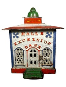 Patriotic Hall's Excelsior - Cast Iron Mechanical Bank