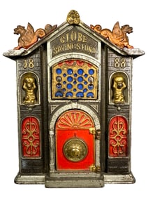 Globe Savings Fund - Cast Iron Mechanical Bank
